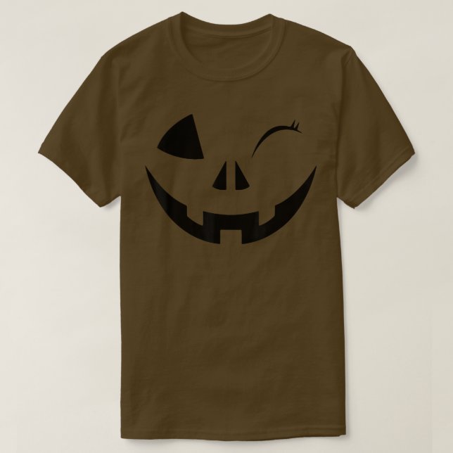 Camiseta funny Wink Face Pumpkin Jack O Lantern Costume Hal (Diseño del anverso)