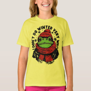 Camiseta Funny Winter Frog Design