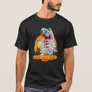 Camiseta Funny Witch Pumpkin Dinosaur T Rex Halloween