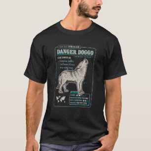 Camiseta Funny Wolf Fact File - Peligro Doggo 1