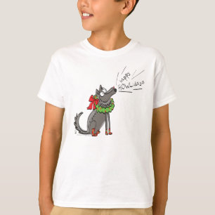 Camiseta Funny Wolf Navidades Felices vacaciones de Howlida