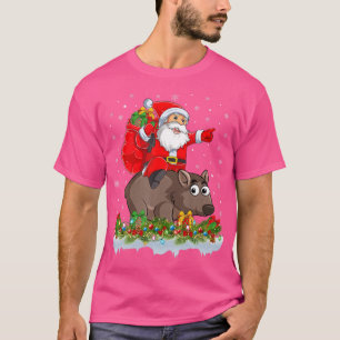 Camiseta Funny Wombat Lover Santa Riding Navidades de Womba