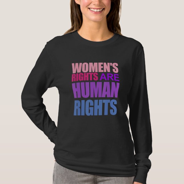 Camiseta Funny WOMEN'S RIGHTS ARE HUMAN RIGHTS (Anverso)
