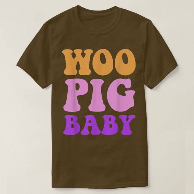 Camiseta Funny Woo Pig Baby Apparel  (Diseño del anverso)
