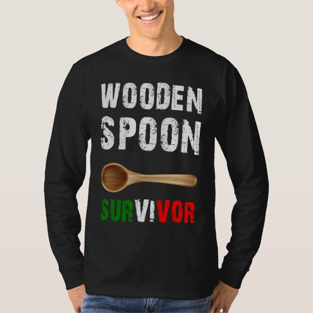 Camiseta Funny Wooden Spoon Survivor Awesome (Anverso)