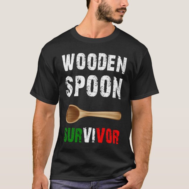 Camiseta Funny Wooden Spoon Survivor Awesome (Anverso)