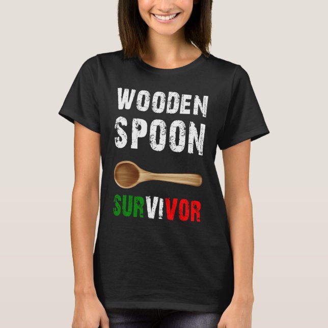 Camiseta Funny Wooden Spoon Survivor Awesome (Anverso)