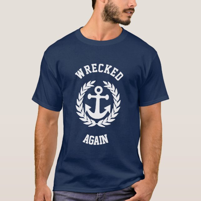 Camiseta Funny wrecked sailing T-Shirt (Anverso)