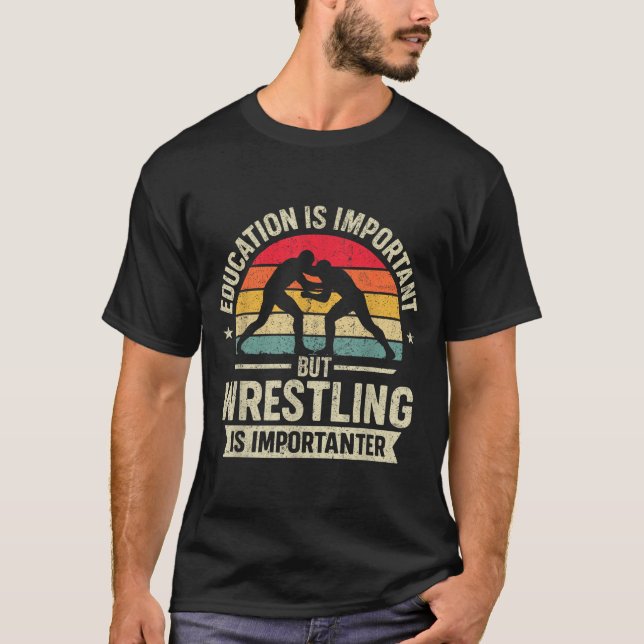 Camiseta Funny Wrestling Education Joke For Wrestler Men Ki (Anverso)