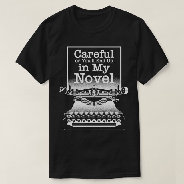 Camiseta Funny Writer Novel Gift Cute Book Writing Teacher  (Diseño del anverso)