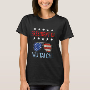 Camiseta Funny Wu Tai Chi Healing Accessories Usa Flag Ther