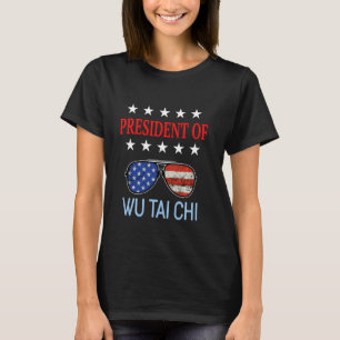 Camiseta Funny Wu Tai Chi Healing Accessories Usa Flag Ther