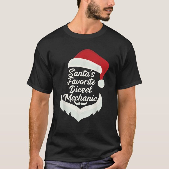 Camiseta Funny X Navidades mecánicos preferidos de Santa C  (Anverso)