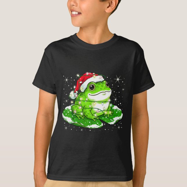 Camiseta Funny Xmas Lights Frog Cute Toad Frogs Women Men K (Anverso)