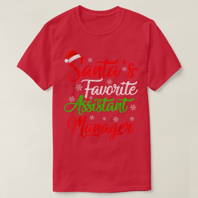 Camiseta Funny Xmas Santas Asistente favorito Manager Chris (Diseño del anverso)