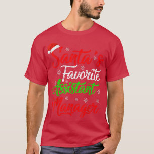 Camiseta Funny Xmas Santas Asistente favorito Manager Chris
