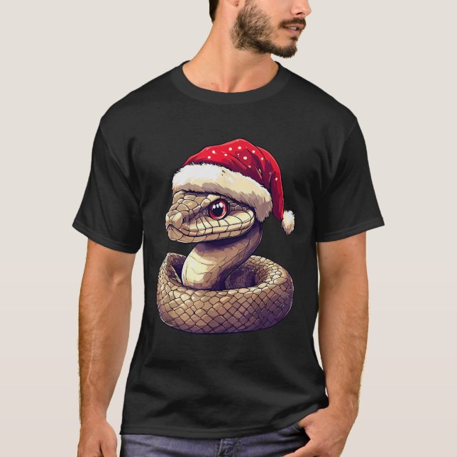 Camiseta Funny Xmas Snake Lovers Christmas Pajama Snake San (Anverso)