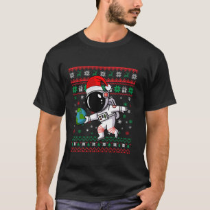 Camiseta Funny y feo Navidades de Astronauta de Santa Hat j