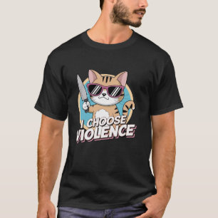 CAMISETA FUNNY YO ELIGO AL NARANJA DE VIOLENCIA CAT