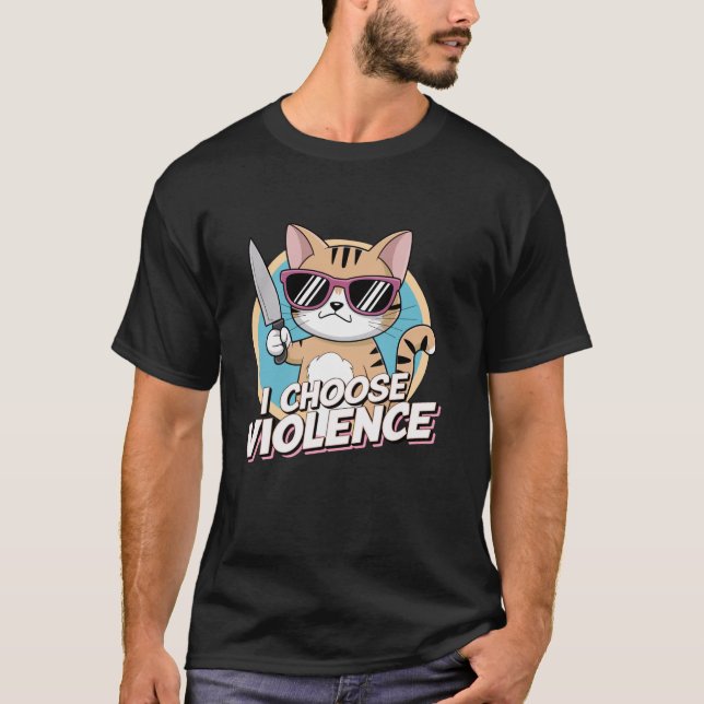 CAMISETA FUNNY YO ELIGO AL NARANJA DE VIOLENCIA CAT (Anverso)