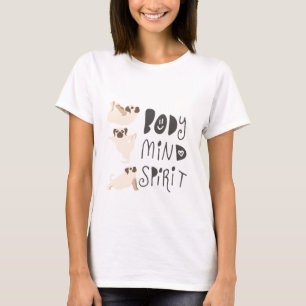 Camiseta Funny Yoga Pugs
