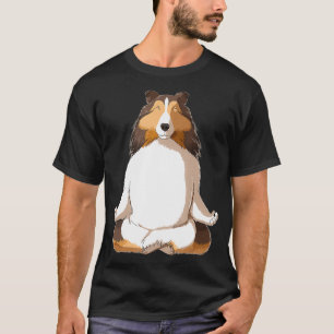 Camiseta Funny Yoga Sheltie Dog Shetland Sheepdog 