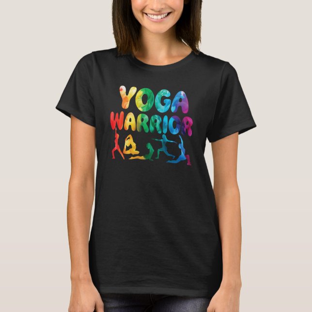 Camiseta Funny Yoga Warrior Pose Peace Love Meditation Fitn (Anverso)