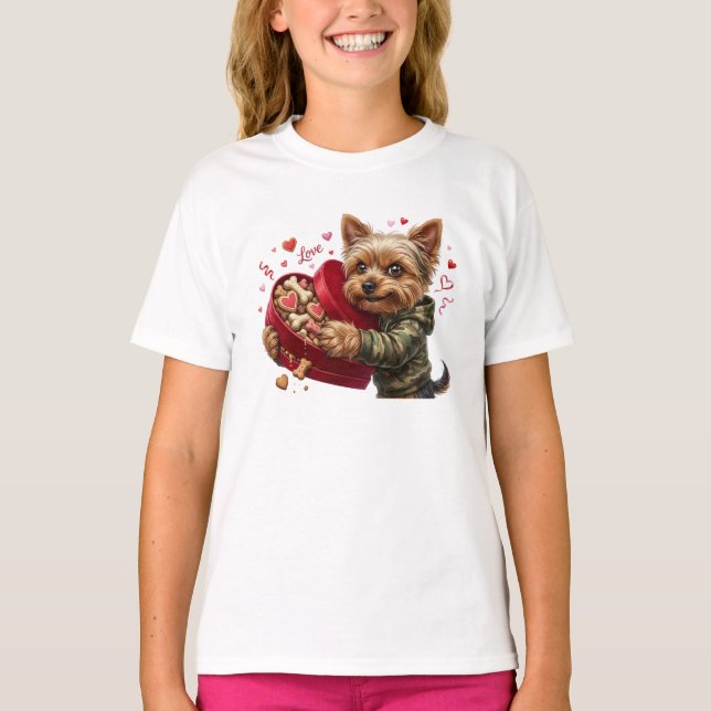 Camiseta Funny Yorkie Valentine Mug | Adorable Yorkie Gift (Anverso)