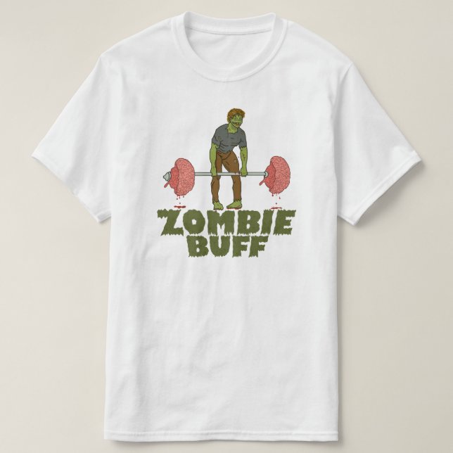Camiseta Funny Zombie Buff Weightlifter (Diseño del anverso)