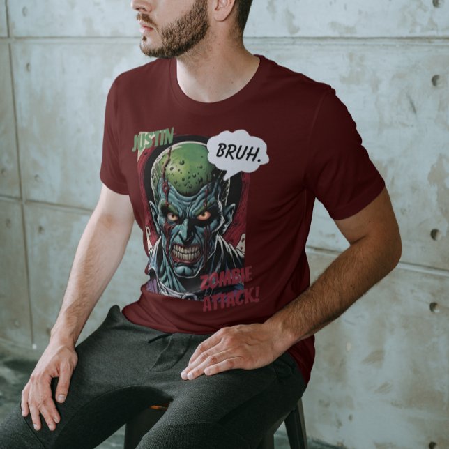 Camiseta Funny Zombie Personalizada Name Tee Guay Comic boo (Subido por el creador)