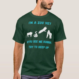 Camiseta Funny Zoo Vet Si me ves corriendo