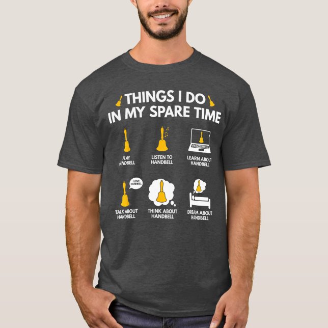 Camiseta Funnyhings I Do in My Spareime Handbell for Men Wo (Anverso)