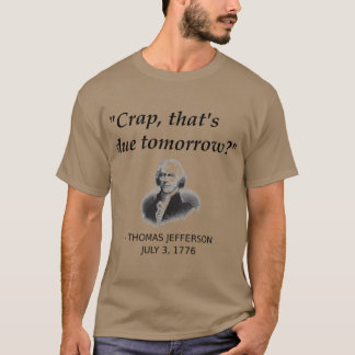 Camiseta Funnyhomas Jefferson Día de la Independencia Histo