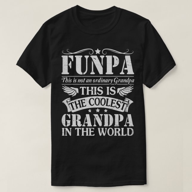 Camiseta Funpa No Abuelo Ordinario El Abuelo Más Coolero En (Diseño del anverso)