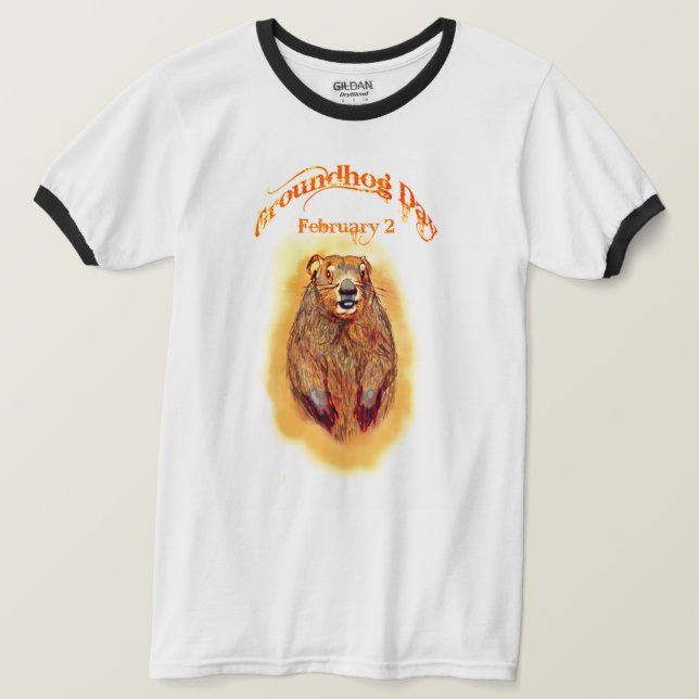 Camiseta FunT-Camisa del día de la marmota con el dibujo de (Anverso del diseño)