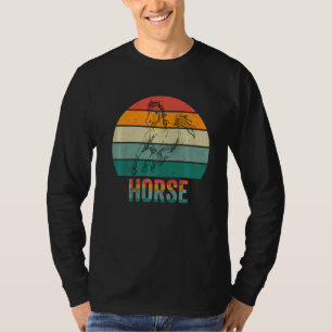 Camiseta Funy Horse Farmer Horse Horse Ricing Retro Design