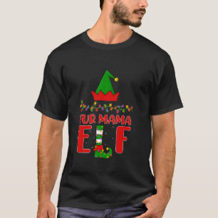 Camiseta Fur Mama Elf Matando Navidades De Iluminación Fami