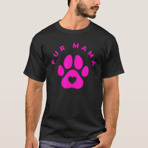 Camiseta Fur Mama Mujeres Perro Papas Púrpura Impresión Cub