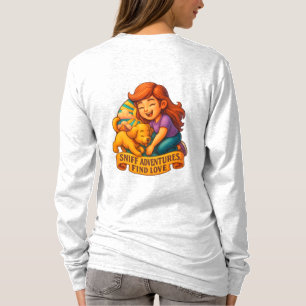 Camiseta Fur Mentiras Love Rises Cute Lady y Puppy Personal