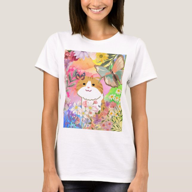 Camiseta ¡Fur-real, soy de flor!" El verano de Cat Lover (Anverso)