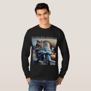 Camiseta Fur-tastic Biker Adventures Larga Manga Básica