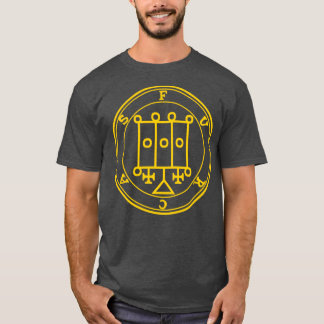 Camiseta Furcas Sigil enseña astrología y retórica amarillo