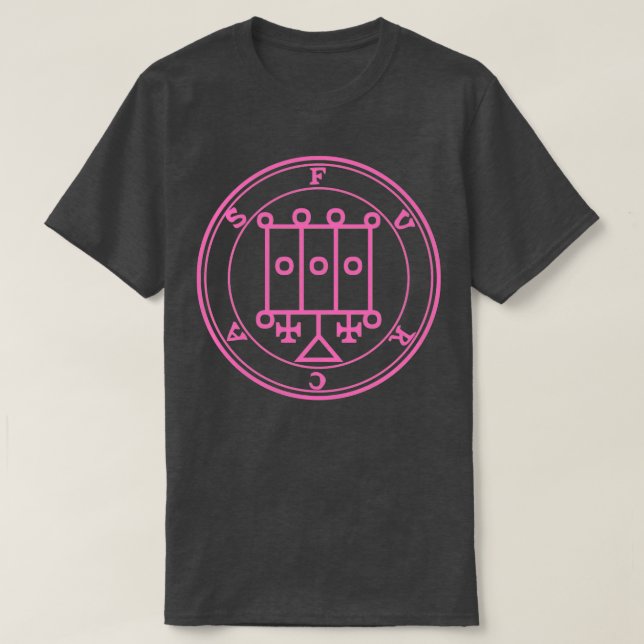 Camiseta Furcas Sigil enseña astrología y rosado retórico (Diseño del anverso)