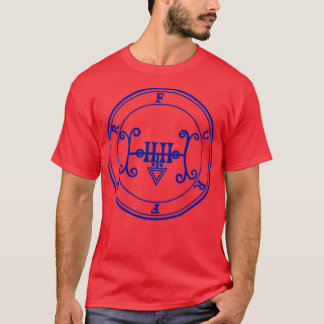 Camiseta Furfur Sigil enseña sobre azul secreto