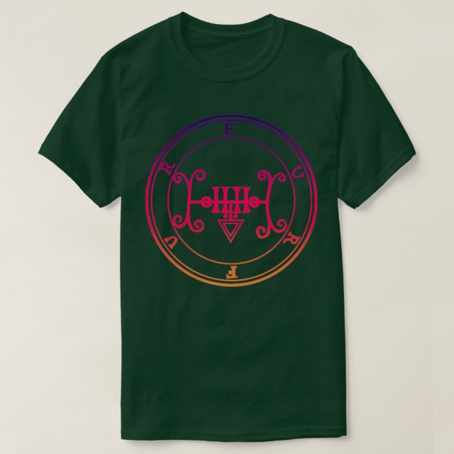 Camiseta Furfur Sigil enseña sobre Naranja morado secreto (Diseño del anverso)