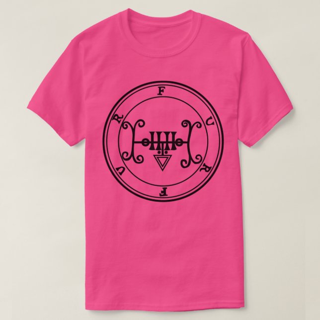 Camiseta Furfur Sigil enseña sobre negro secreto (Diseño del anverso)