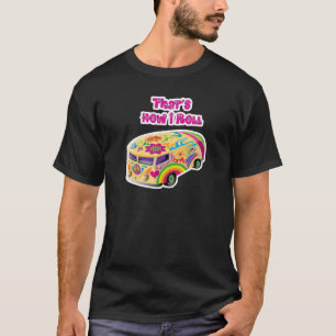 Camiseta furgoneta hippie retro cómo ruedo