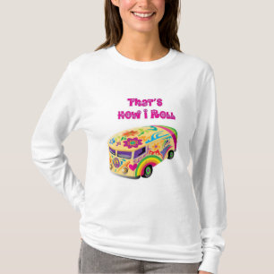 Camiseta furgoneta hippie retro cómo ruedo
