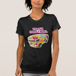 Camiseta furgoneta hippie retro cómo ruedo