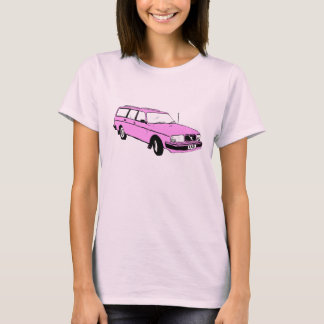 Camiseta Furgoneta rosada del vintage